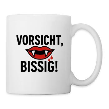 Vampirische Warnung Bloody Style - Tasse - Weiß - Rechts