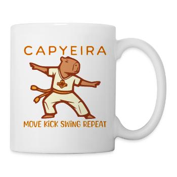 Capybara Martial Arts Dancing Design - Mug - white - Right