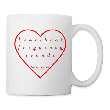 Herzschlag Schallwelle Illustration - Tasse - Weiß - Rechts