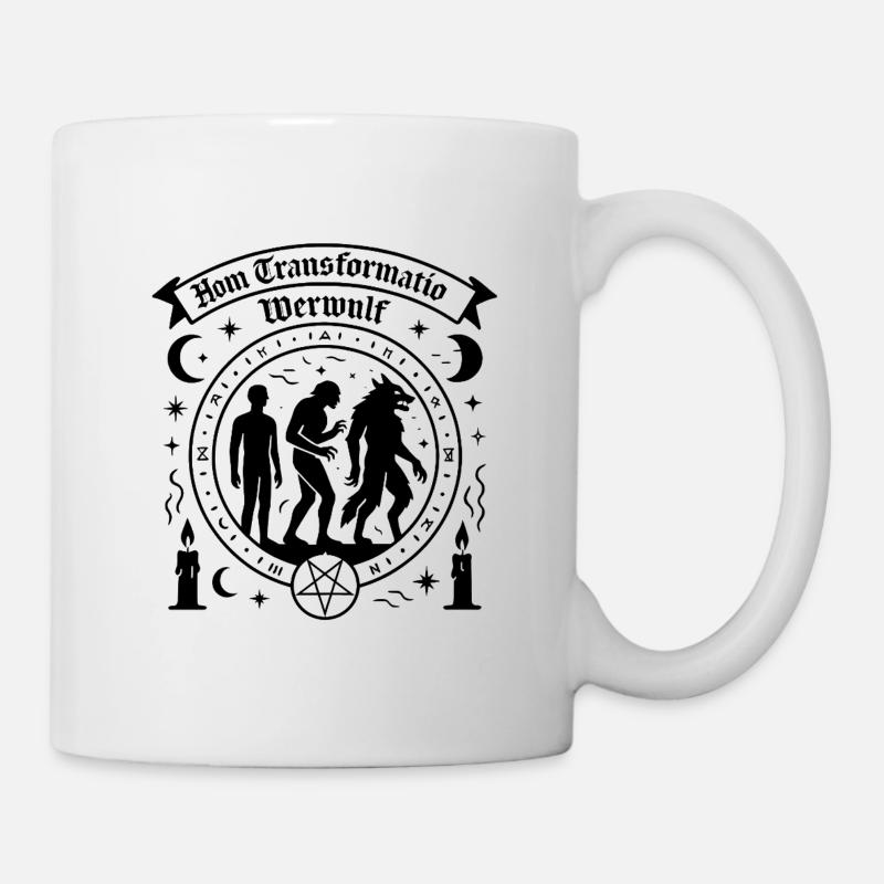 Mensch Werwolf Transformation - Tasse - Weiß