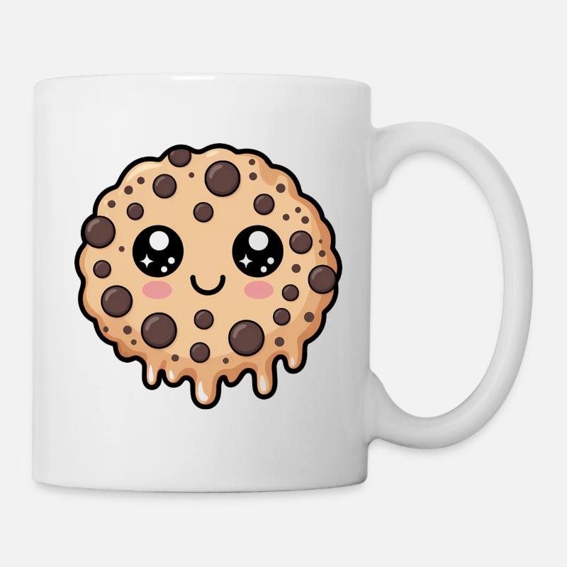 Kawaii Chocolate Chip Cookie - Mug - white