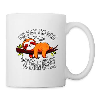 Lazy Sloth – No Desire for Nothing - Mug - white - Right