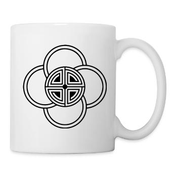 Heiliges Harmonie-Knoten-Design - Tasse - Weiß - Rechts