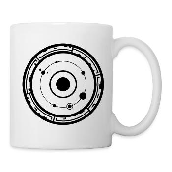 Kosmischer schematischer Kornkreis - Tasse - Weiß - Rechts