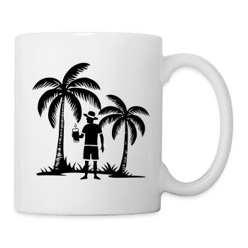 Urlaub Strand Palmen - Tasse - Weiß - Rechts