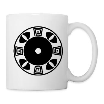Kosmisches Sonnenrad Mandala - Tasse - Weiß - Rechts