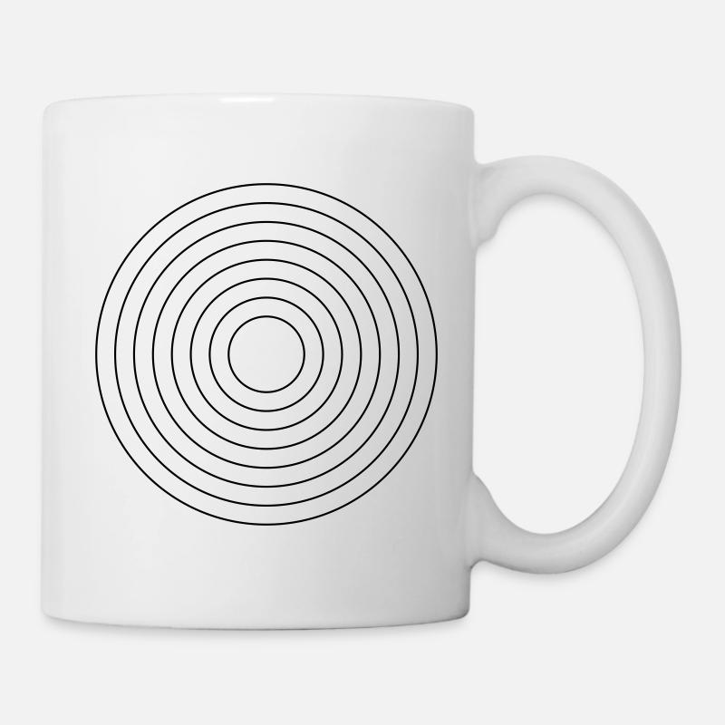 Abstraktes buntes geometrisches Musterdesign - Tasse - Weiß