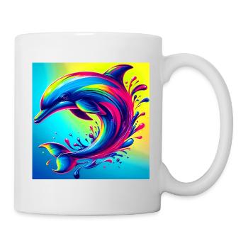 Delfin - Tasse - Weiß - Rechts