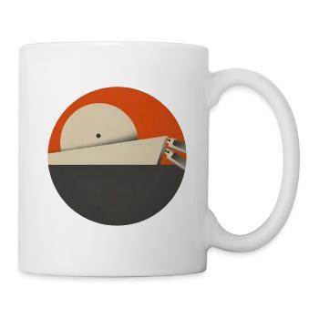 Abendrot Mit Geometrischem Minimalismus - Tasse - Weiß - Rechts