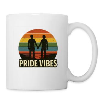 Pride Regenbogen Liebe Gleichheit Vielfalt Queer - Tasse - Weiß - Rechts