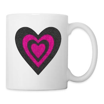 Cœurs  - Mug blanc - blanc - Droite