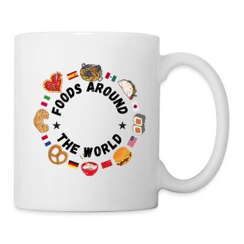 Nourriture du monde entier - Mug blanc - blanc - Droite