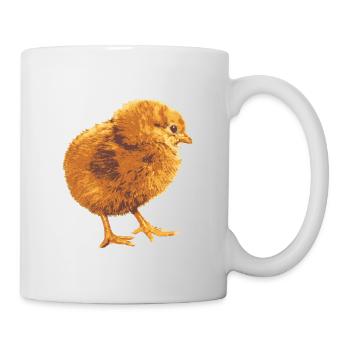 Des poussins en doux doré - Mug blanc - blanc - Droite