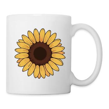 Sunflower illustration vector - Mug - white - Right