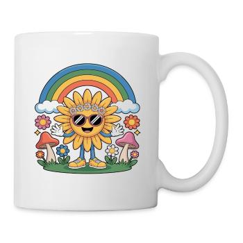 Hippie - Tournesol Arc-en-ciel - Mug blanc - blanc - Droite