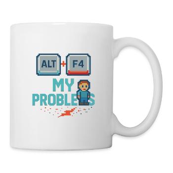 Alt + F4 Mes problèmes - Mug blanc - blanc - Droite