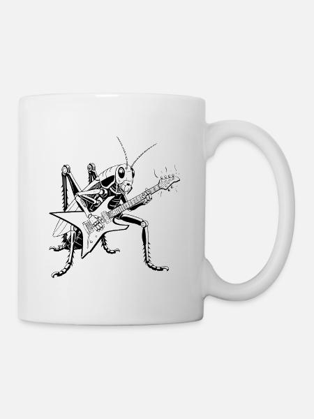 Gitarrist von Grasshopper - Tasse - Weiß
