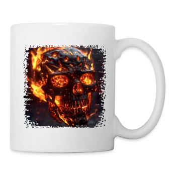 Fiery Lava Head Motif - Mug - white - Right