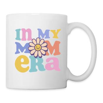In My Mom Era – Retro Pastell mit Blume - Tasse - Weiß - Rechts