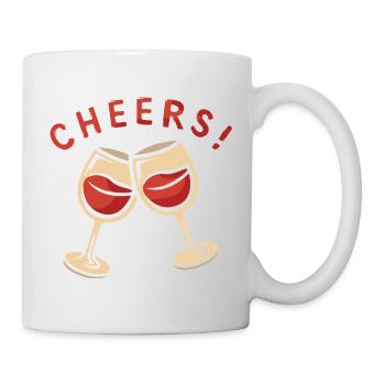 Cheers! Two wine glasses - Mug - white - Right