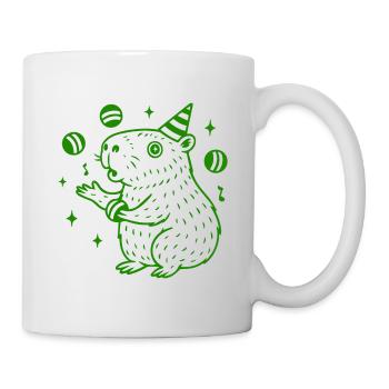 Party Capybara – Juggling Fun - Mug - white - Right