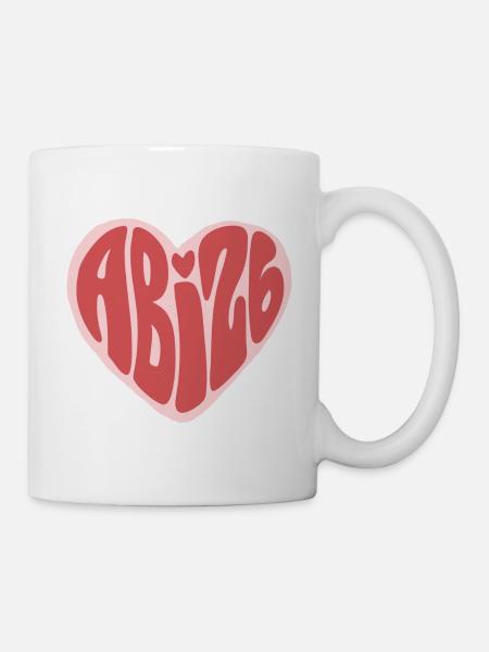 Abi 26 – Herzschrift - Tasse - Weiß