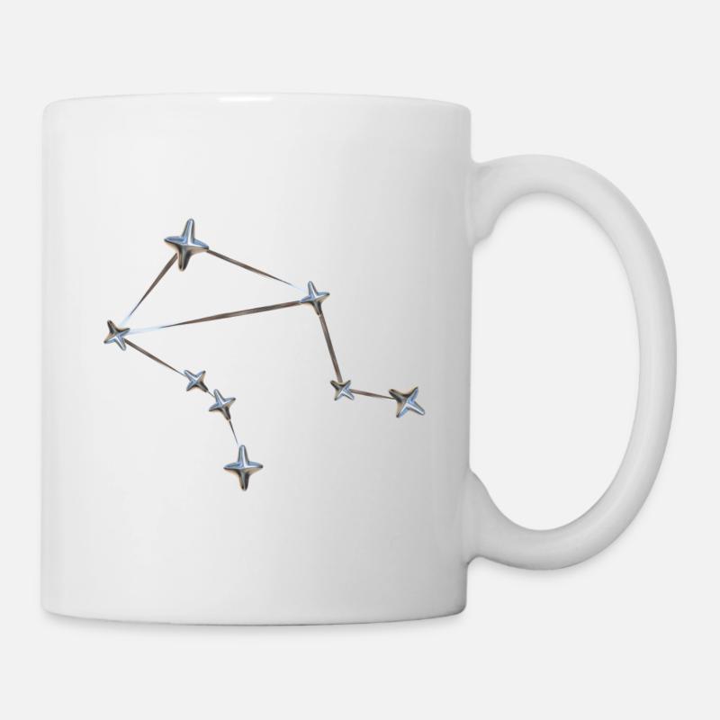 Libra Sternbild – Metallic Zodiac - Tasse - Weiß