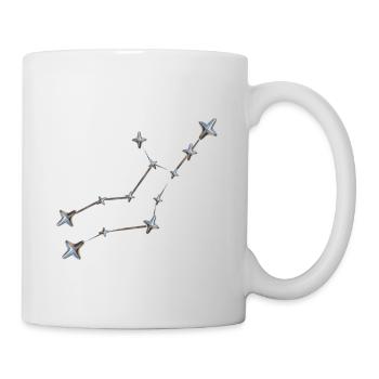 Constellation de la Vierge à l’aspect métallisé - Mug blanc - blanc - Droite