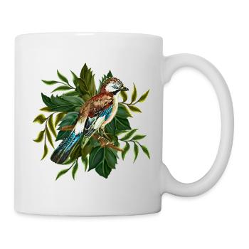 Bunter Vogel - Tasse - Weiß - Rechts
