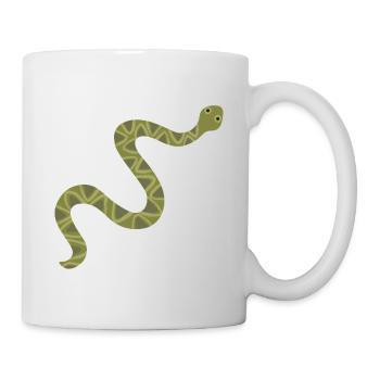 Vibrant Green Snake Illustration - Mug - white - Right