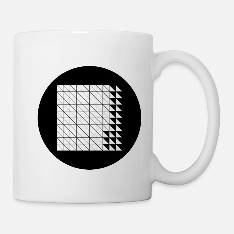 Cyberpunk Glitch Grid - Mug - white