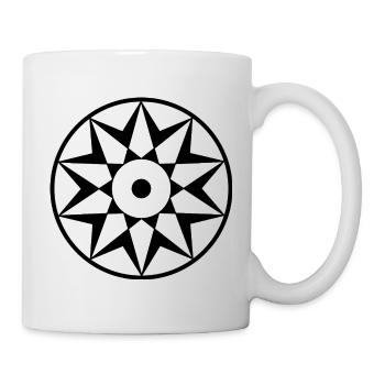 Himmlisches Dekagramm Mandala - Tasse - Weiß - Rechts