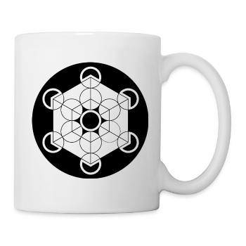 Metatrons Würfel-Kornkreis - Tasse - Weiß - Rechts