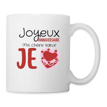 Joyeux anniversaire  - Mug blanc - blanc - Droite