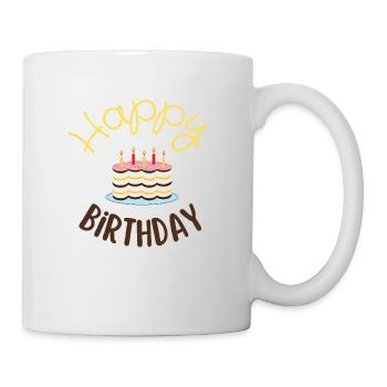 Happy birthday  - Mug blanc - blanc - Droite