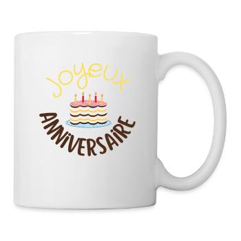 Joyeux anniversaire  - Mug blanc - blanc - Droite