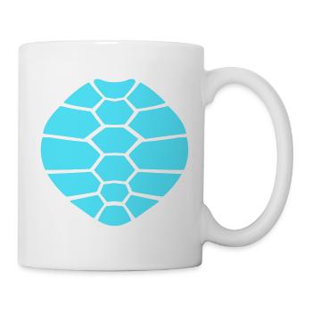 Turtle shell pattern turtle icon cool - Mug - white - Right