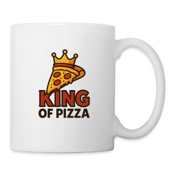 King of Pizza with Crown - Mug - white - Right