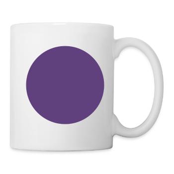 Abstraktes Dark Purple Farbspiel - Tasse - Weiß - Rechts