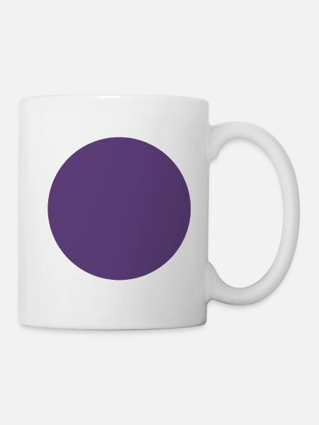 Abstraktes Dark Purple Farbspiel - Tasse - Weiß