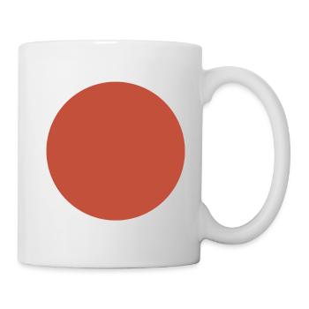 Abstract Earth Tones Pattern - Circle in Dark Red - Mug - white - Right