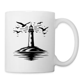 Leuchtturm Tattoo Küstenlicht für Küstenwächter - Tasse - Weiß - Rechts