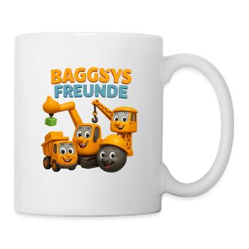 Baggys Baugeräte Kinderdesign - Tasse - Weiß - Rechts