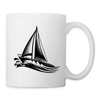 Segelkunst für alle Meer Liebhaber - Tasse - Weiß - Rechts