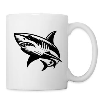 Grand tatouage de requin océanique pour plongeur - Mug blanc - blanc - Droite