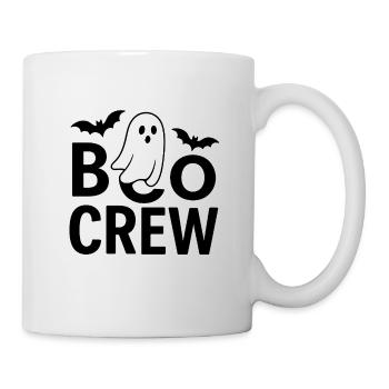 Halloween design with ghost and bats - Mug - white - Right