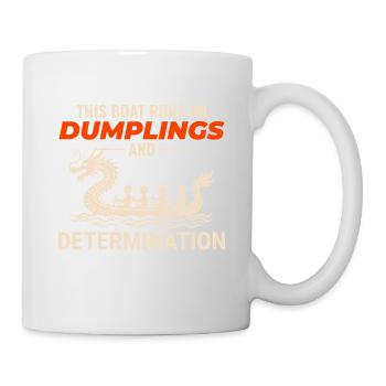 Knödel Und Entschlossenheit Drachenboot - Tasse - Weiß - Rechts