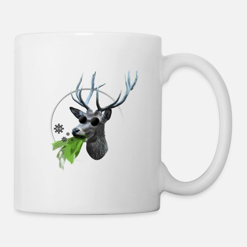 Wellenbrecher Hirsch - Tasse - Weiß