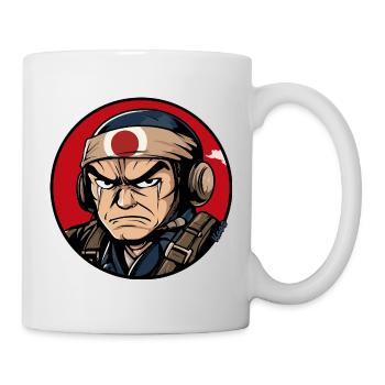 Warrior Samurai Cartoon Design - Mug - white - Right
