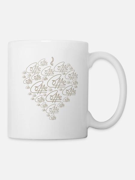 Liebe zum Kaffee V2 - Tasse - Weiß